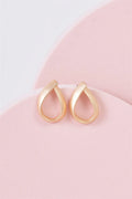 Matte Gold Looped Water Drop Stud Earrings