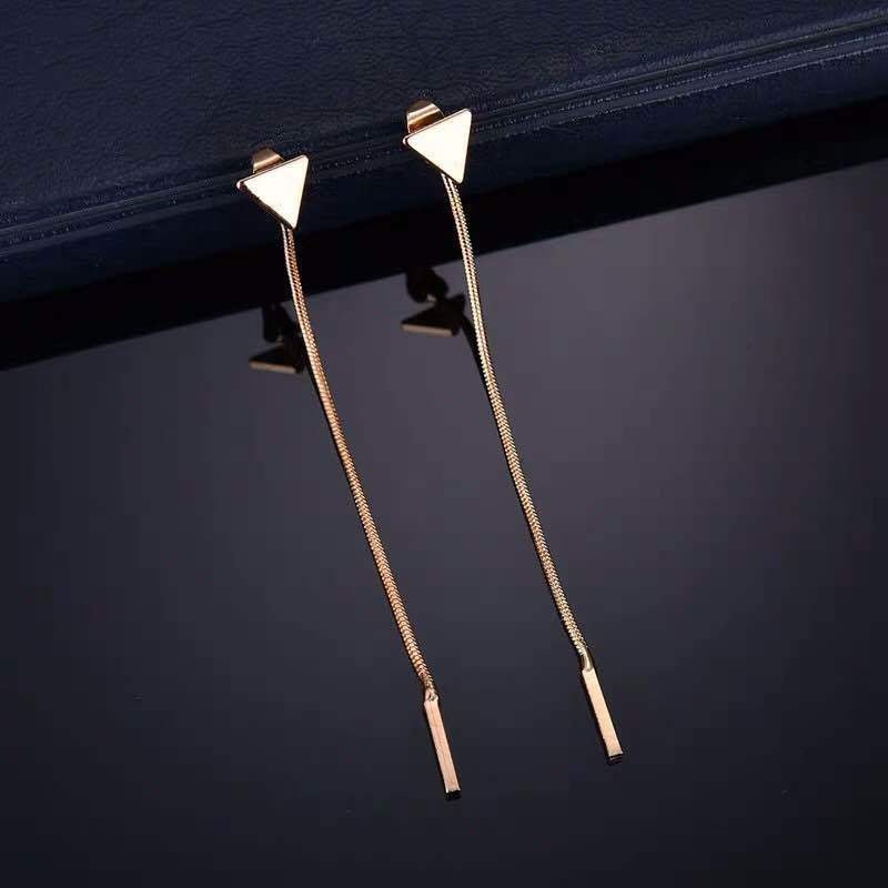 Along Earrings Female Tassel Earrings Triangle Earrings Small Earrings
