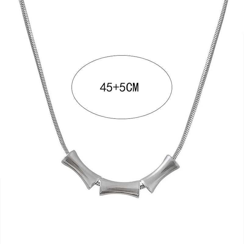 New Irregular Wave Shape Chain Men Necklace Advanced Sense Stainless Steel Figaro Cuban Chain Necklace for Men Women Jewelry ﻿
