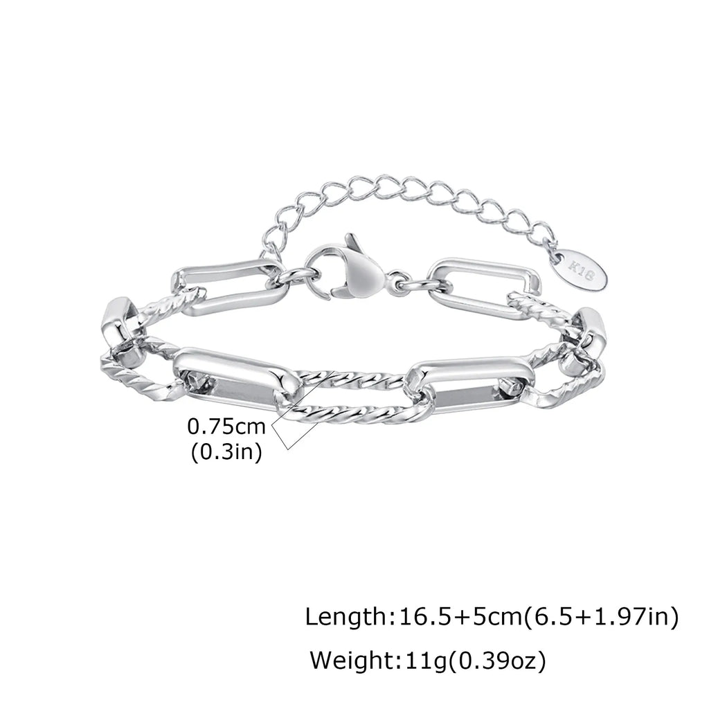 Lumelle Paperclip Schakelarmband in goud