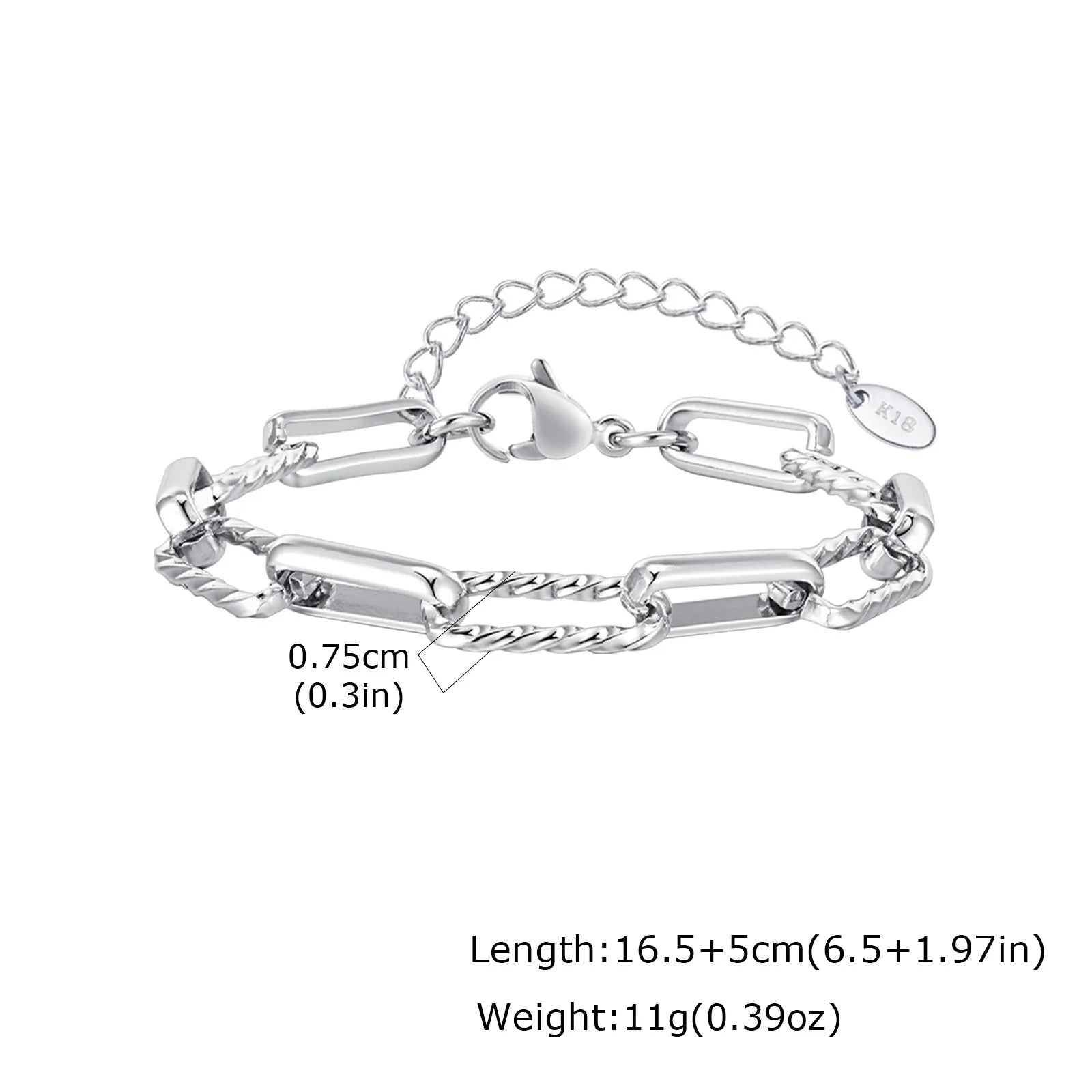 Lumelle Paperclip Schakelarmband in goud