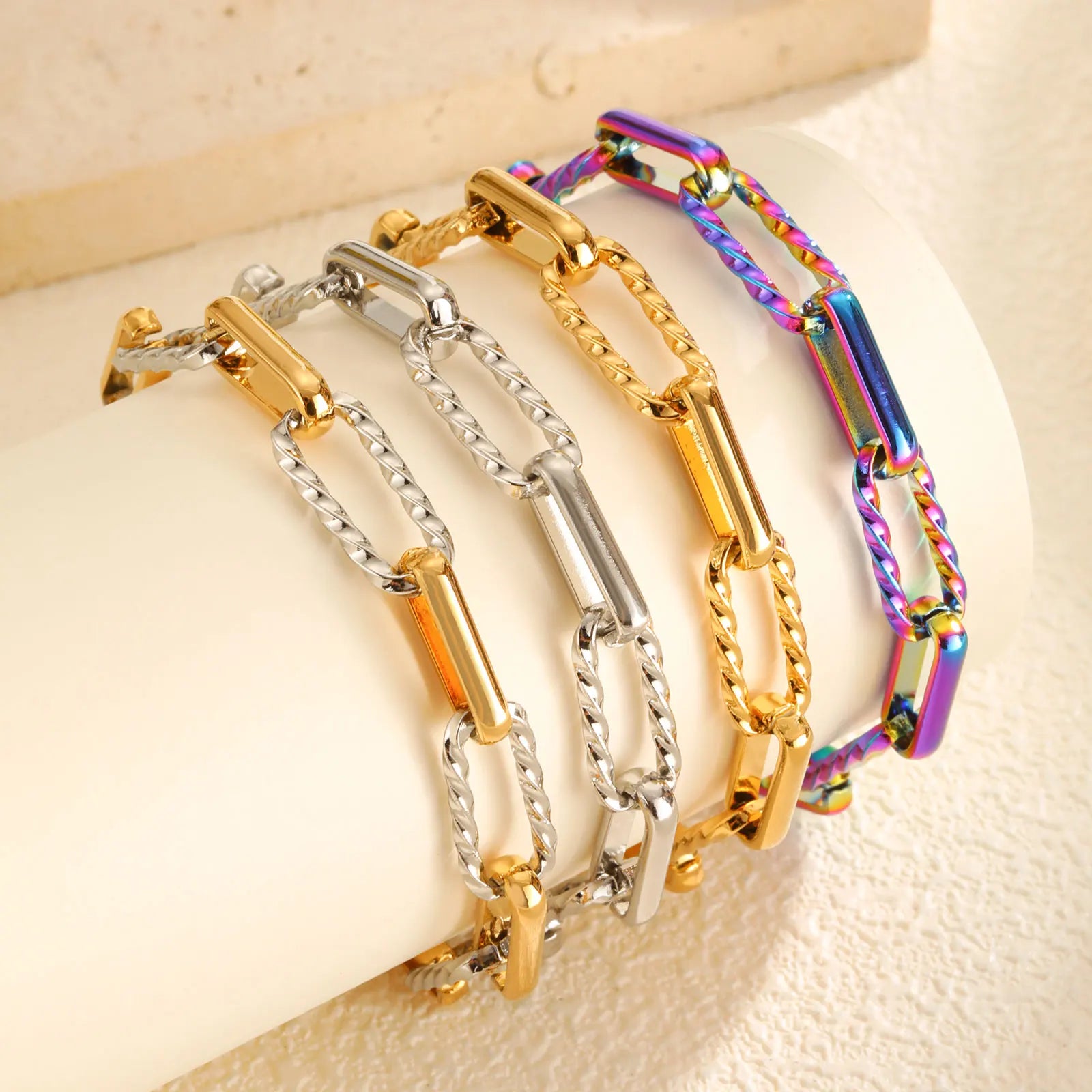 Lumelle Paperclip Schakelarmband variant goud