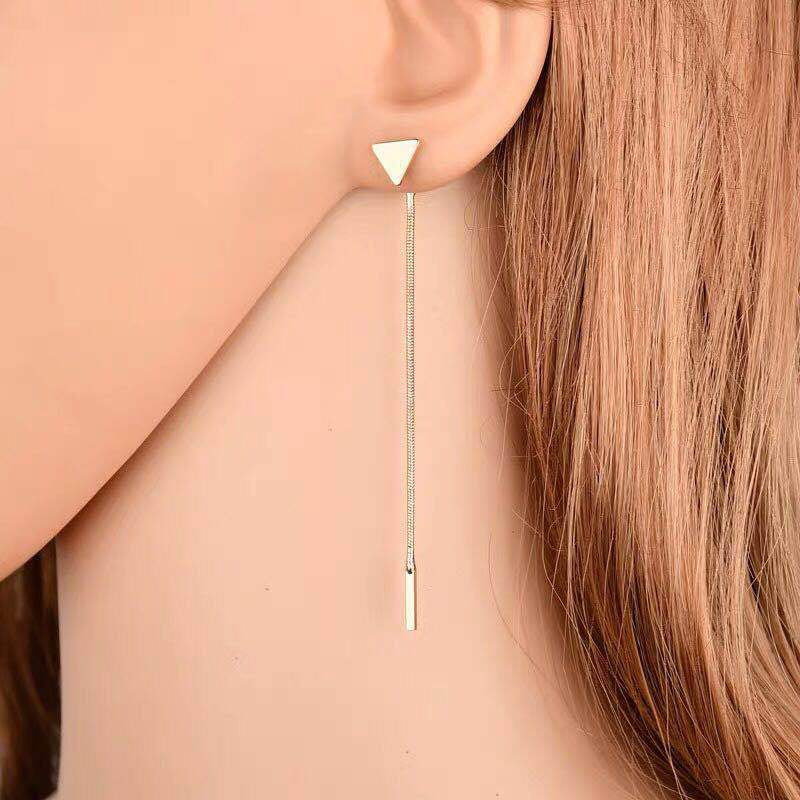 Along Earrings Female Tassel Earrings Triangle Earrings Small Earrings